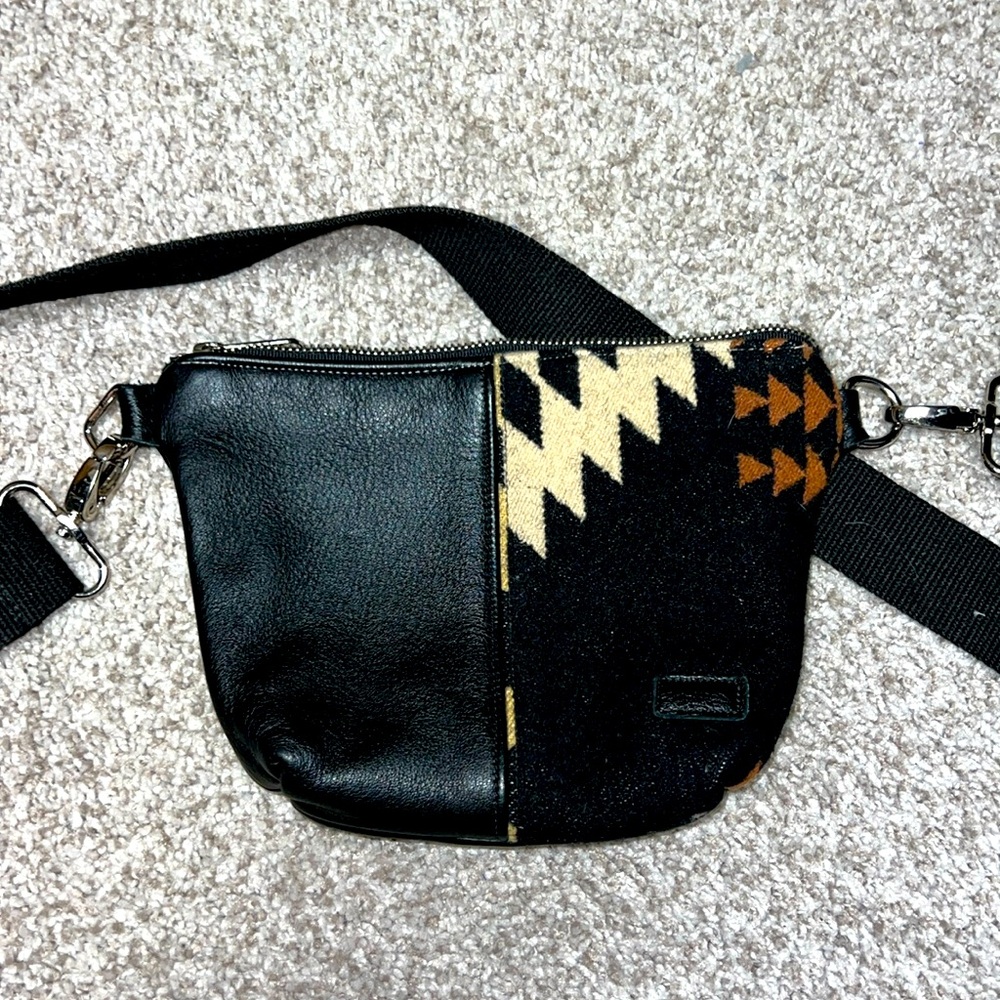 Belt bag with genuine Pendleton wool